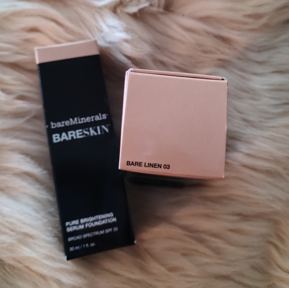 BareMinerals BARESKIN Pure Brightening Serum Foundation in Bare Linen (03) - Picture 2 of 2